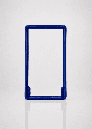 a photo of a NCASE CARDS dark blue bumper frame.