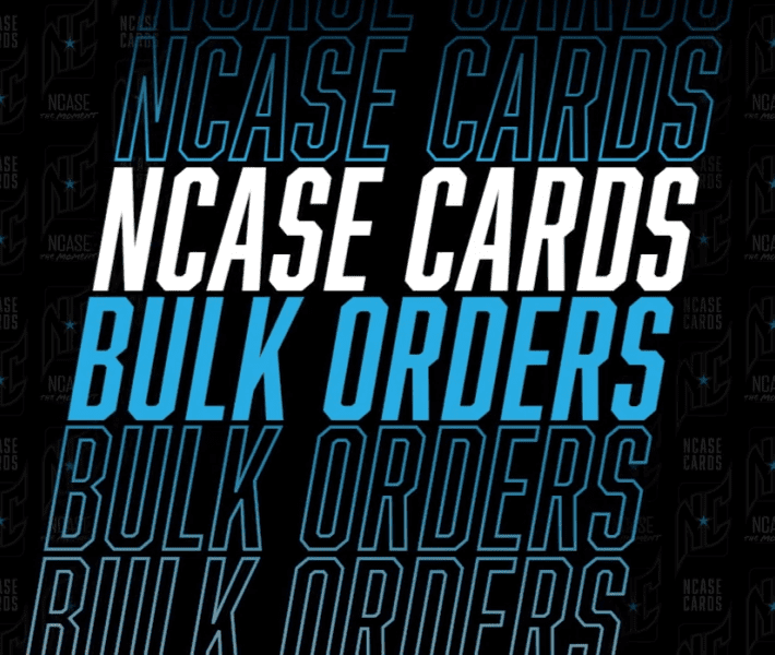 NCASE CARDS bulk orders available for teams and groups.