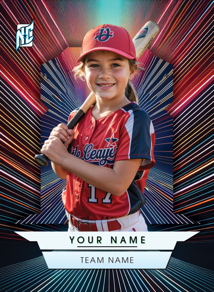 Neon Vegas Design -- Custom Baseball Card