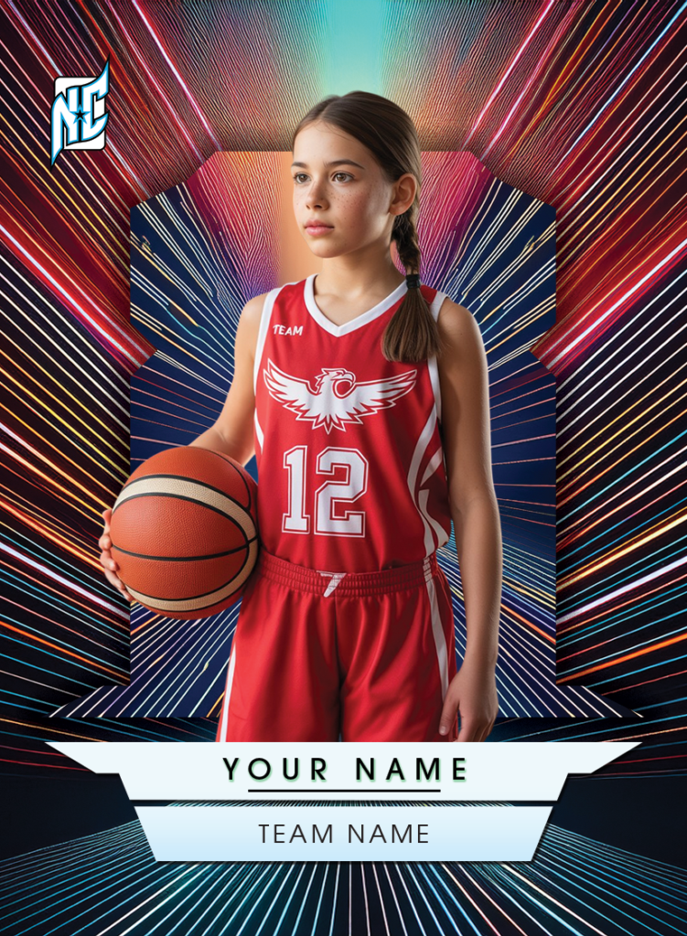 Neon Vegas Design - Custom Basketball Card