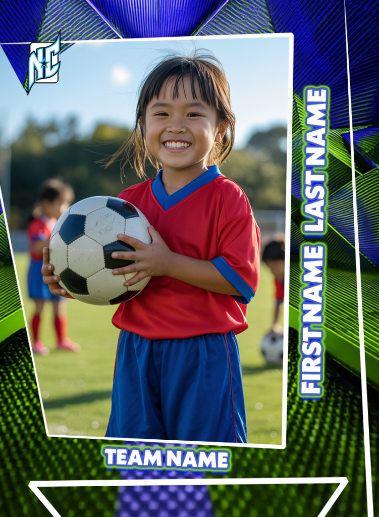 Tech Pack Green Blue - Custom Soccer Card