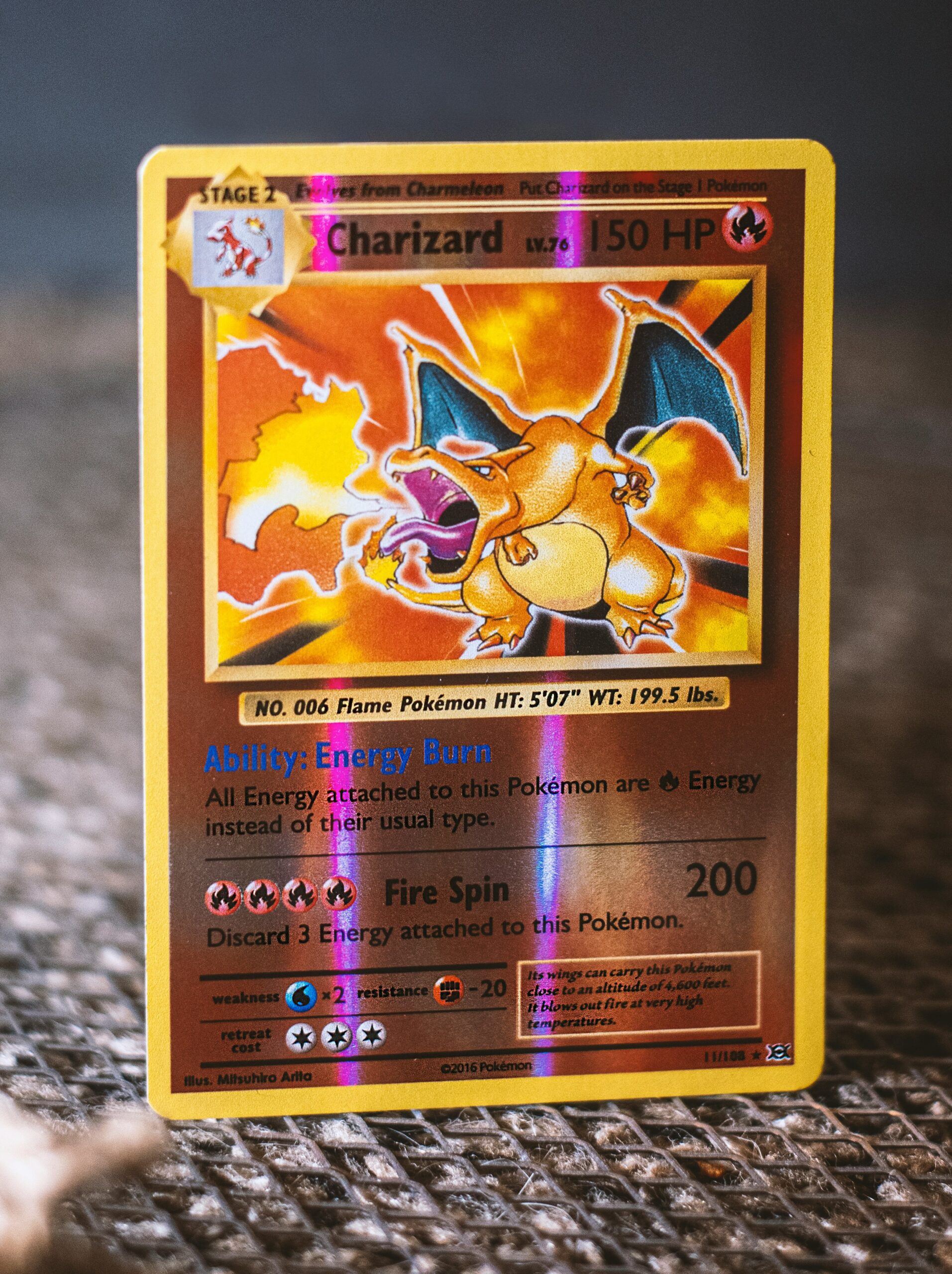 Among the most sought after TCG cards - CHARZARD POKEMON.
