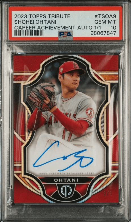 Chase Card featuring Shohei Ohtani in a graded PSA 10 slab