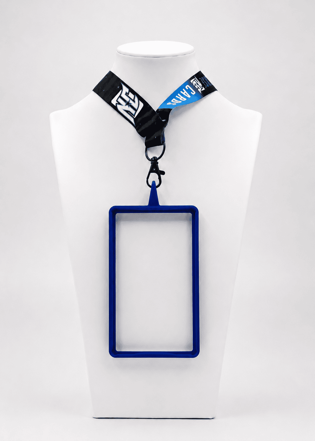 A Photo of a NCASE CARDS Dark Blue Lanyard frame.