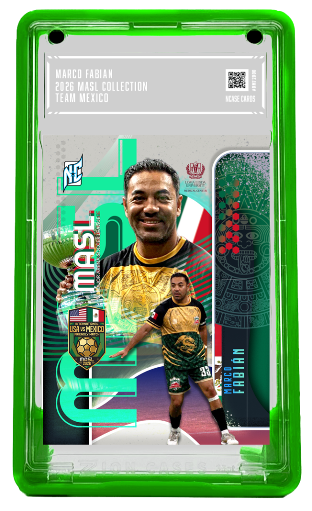 A photo of a Green Marco Fabian Custom Card by NCASE CARDS