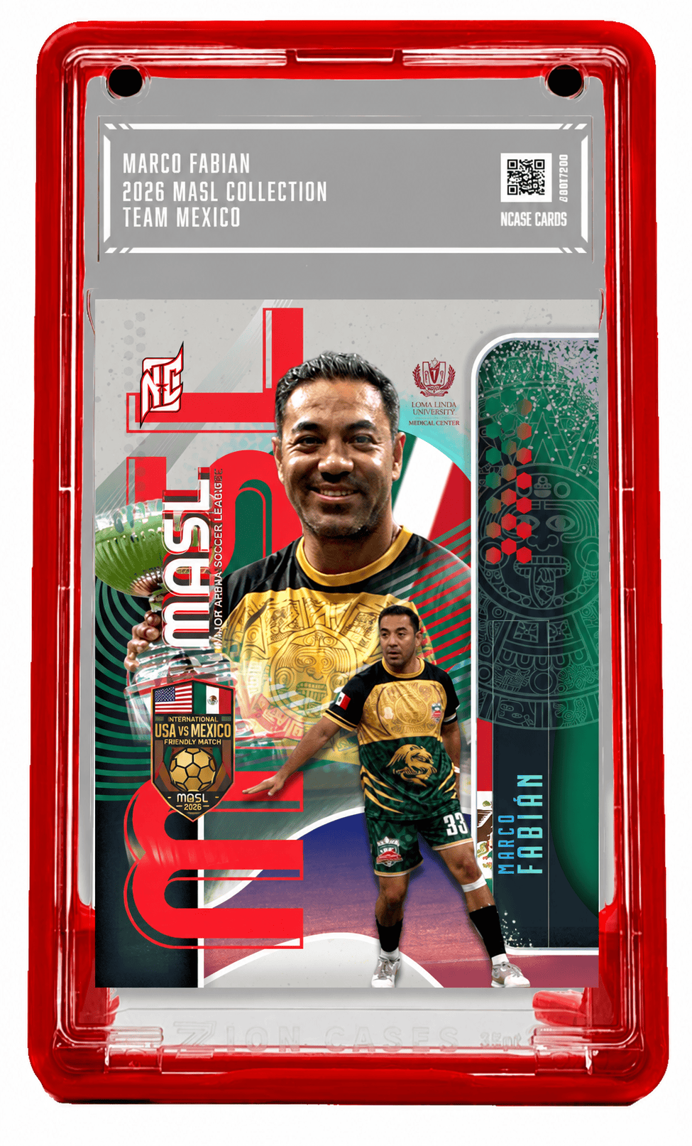 A photo of a Red Marco Fabian Custom Card by NCASE CARDS